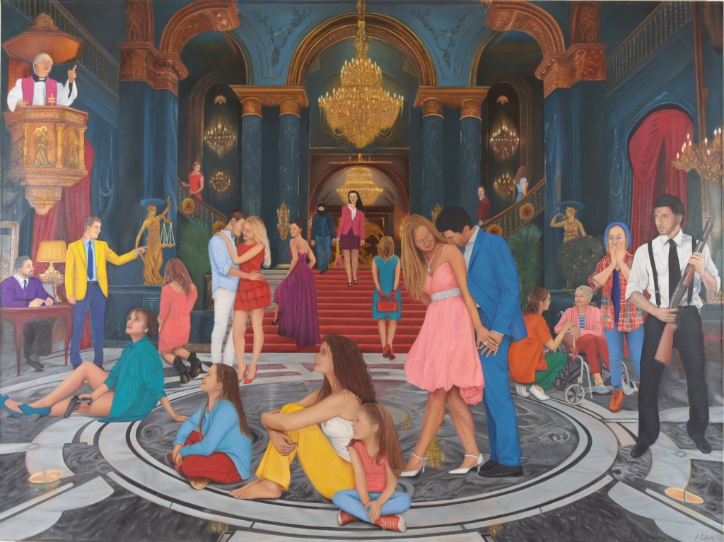 „Dekalog”, olej na płótnie,&nbsp;140×105