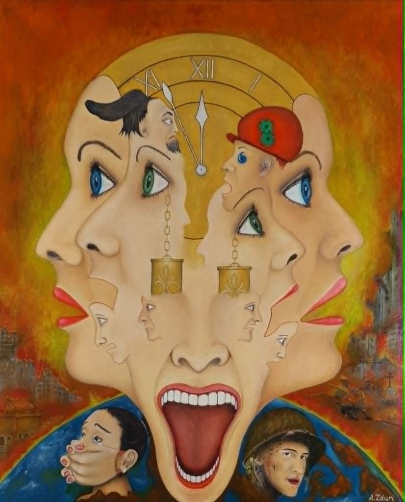 Krzyk bezsilności 3, olej na płótnie, 60x75