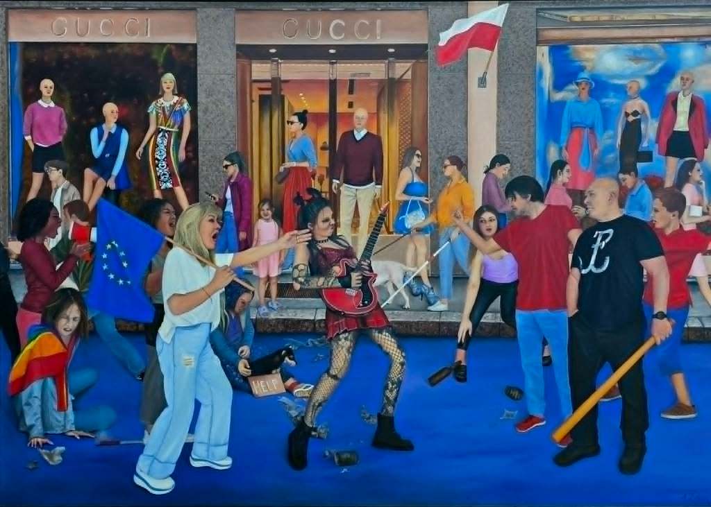 Niezłomni, olej na płótnie, 120x85